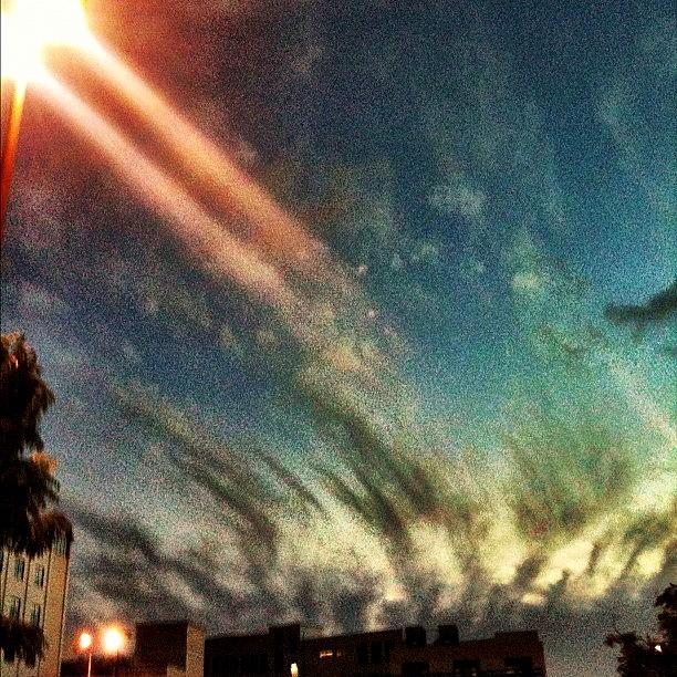 Camera Photograph - #crazysky #instagram #dusk #evening by Debi Tenney