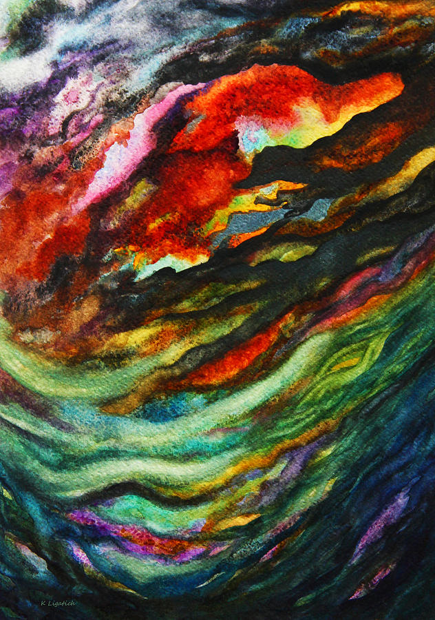 Creation - Abstract Watercolor Painting by Kerri Ligatich