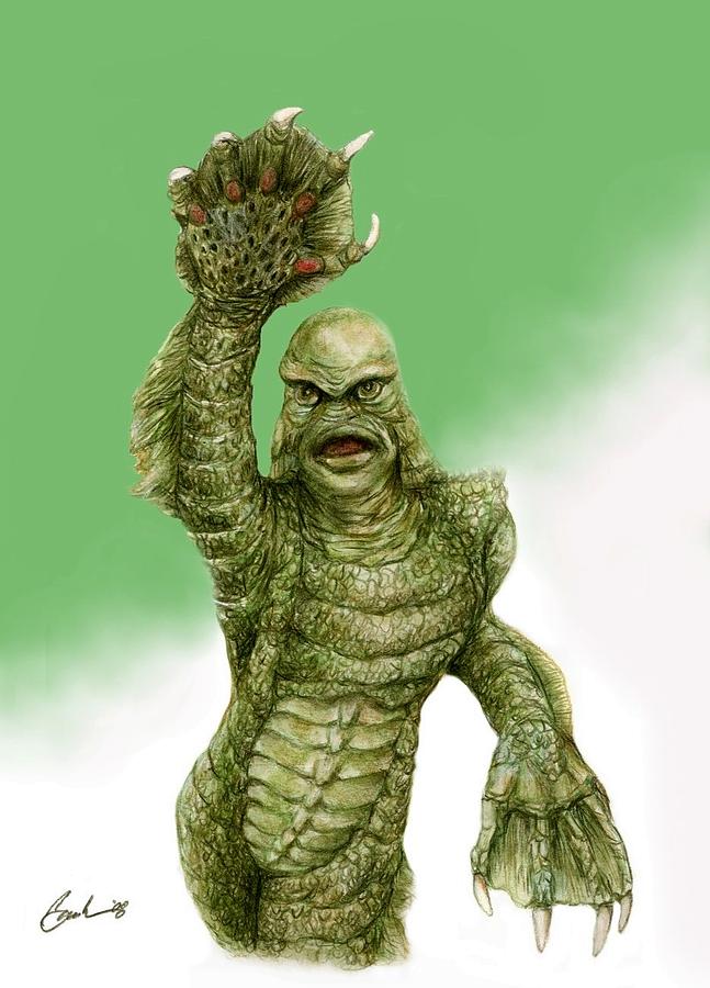 Movie Painting - Creature From The Black Lagoon by Bruce Lennon