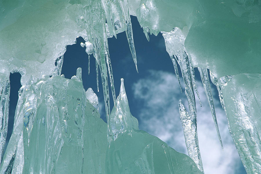Crevasse Icicles At 6,000 Meters Photograph by Colin Monteath