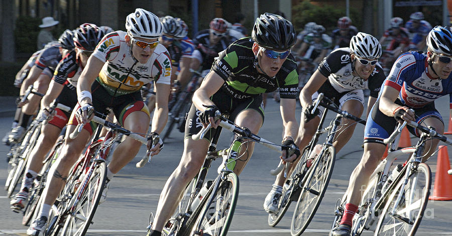 Bicycle Photograph - Criterium Bicycle Race 6 by Bob Christopher