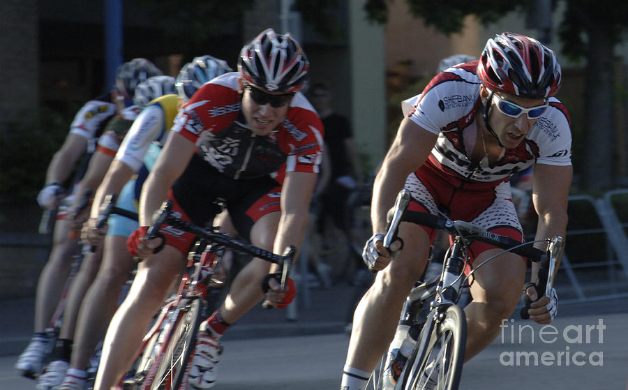 Bicycle Photograph - Criterium Bicycle Race 7 by Bob Christopher