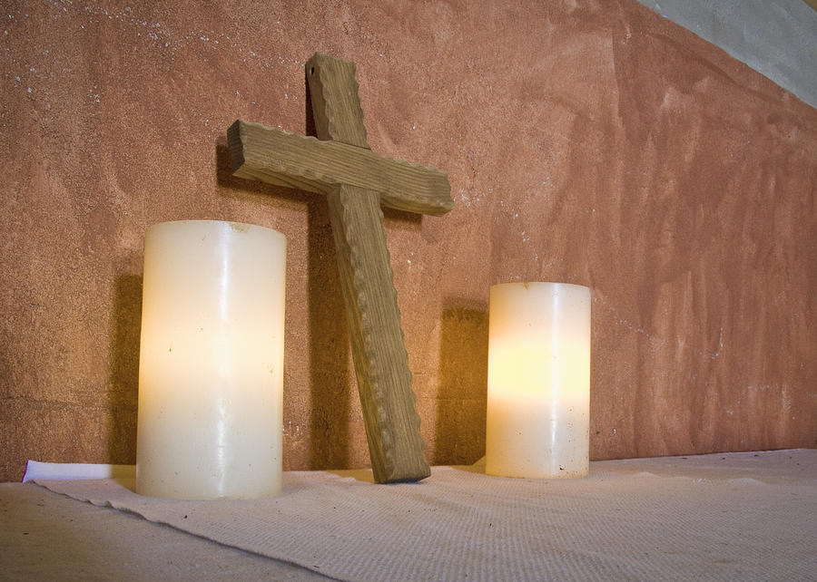 Tallahassee Photograph - Cross and Candles by Patrick Lynch