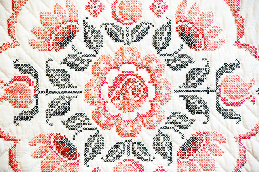 Cross Stitch Roses Photograph by Marilyn Hunt
