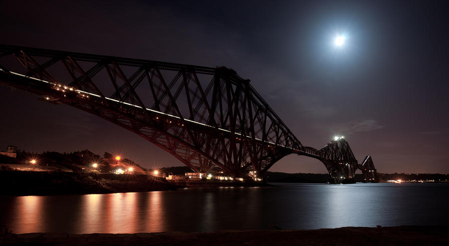 Crossing the Firth under a Full Moon Photograph by Max Blinkhorn