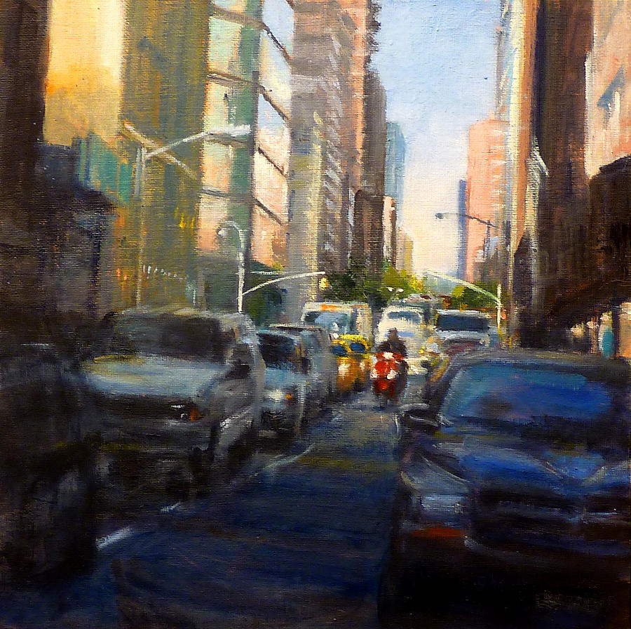 Crosstown on West 58th Painting by Peter Salwen - Fine Art America