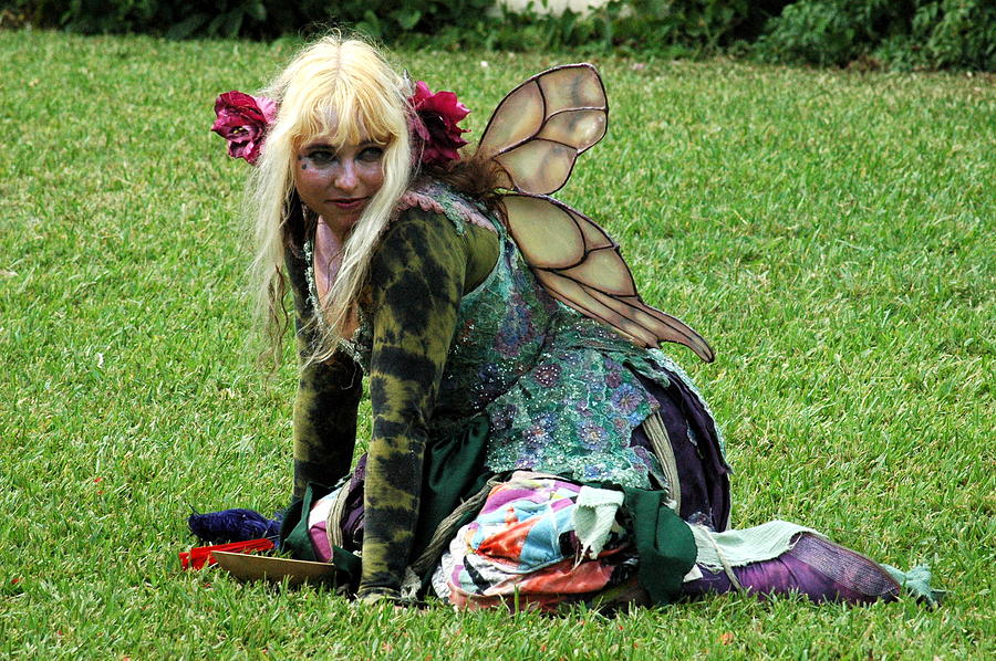 Crouching Fairy Photograph by Teresa Blanton