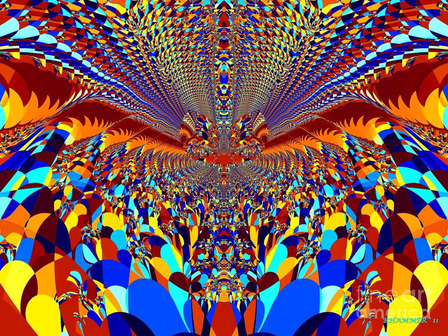 Bright Digital Art - Crowded Tunnel  by Bobby Hammerstone