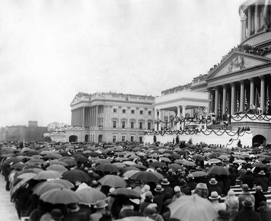 Crowds At Herbert Hoovers Inauguration Photograph by Everett