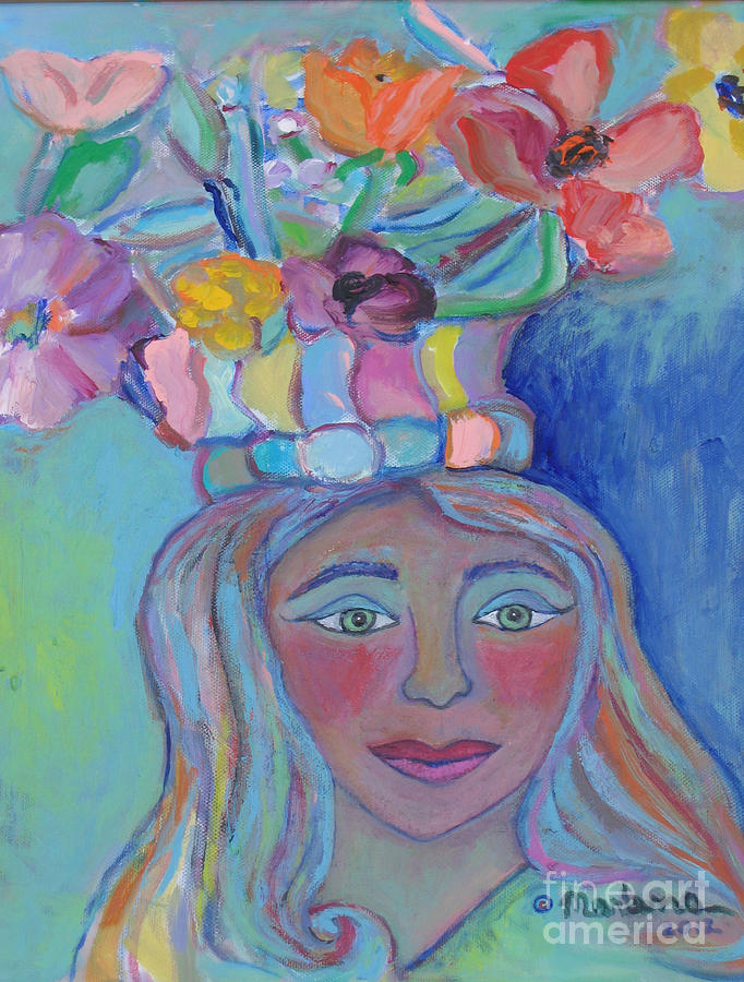 Fantasy Painting - Crown of Flowers by Marlene Robbins