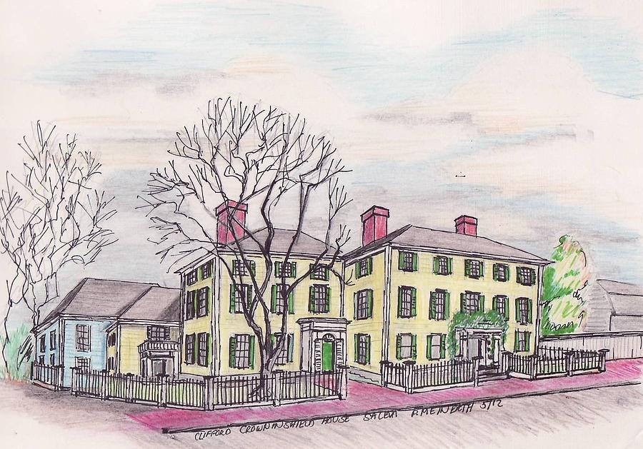 Crowninshield House Salem Drawing By Paul Meinerth Fine Art America