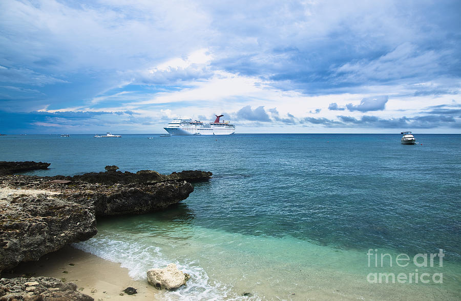 Cruise Ship Off The Shore Photograph By Inti St. Clair - Fine Art America