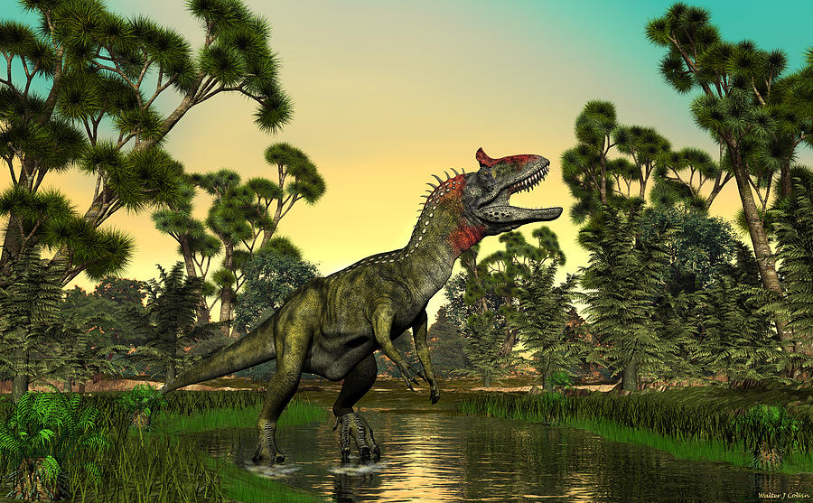 Cryolophosauruse Digital Art by Walter Colvin