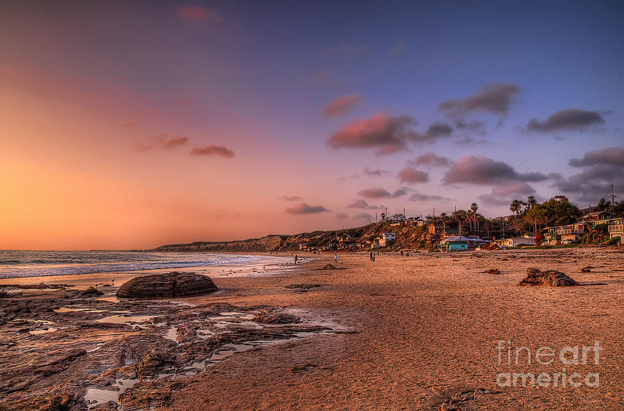 Crystal Cove Beach Cottages At Sunset Photograph by Eddie Yerkish