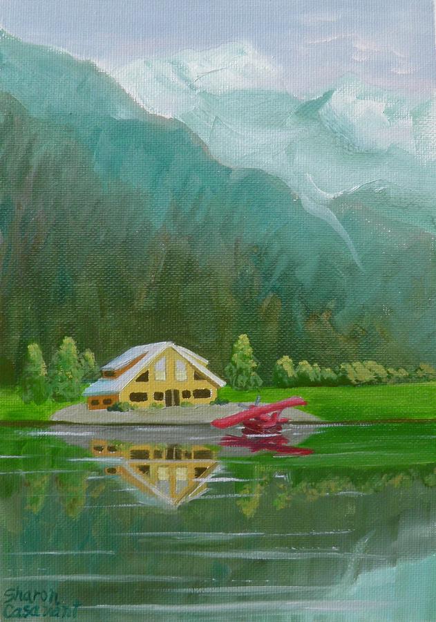 Crystal Lake Alaska Painting by Sharon Casavant