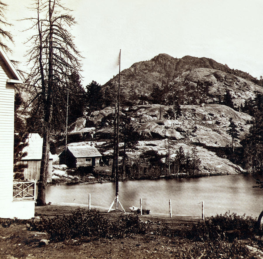 Crystal Lake and Black Butte - California - c 1865 Photograph by International  Images