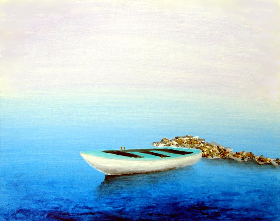 Crystal Water Of The Mediterranean Painting by Larry Cirigliano