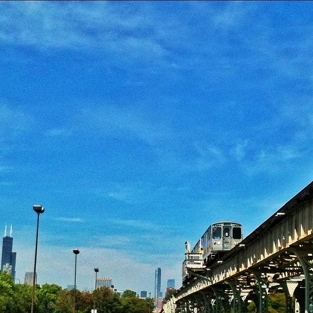 Chicago Photograph - #cta #greenline #train #chicago by James Roach