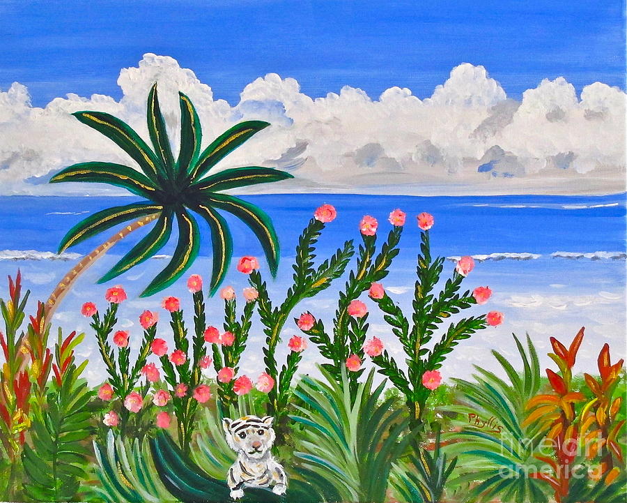 Cub Island Painting by Phyllis Kaltenbach