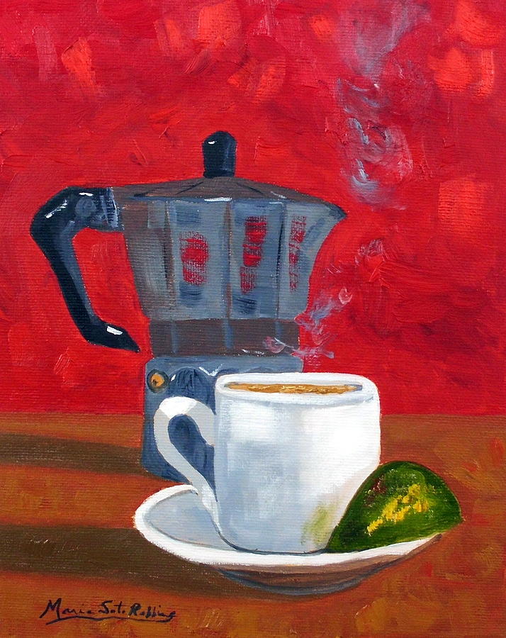 Cafecito Coffee Mug Cuban Espresso Watercolor