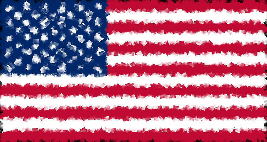 Flag Digital Art - Cubist Flag by Ron Hedges