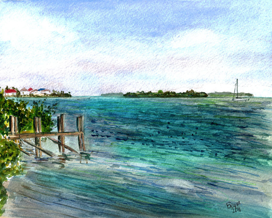 Cudjoe Bay Painting by Clara Sue Beym