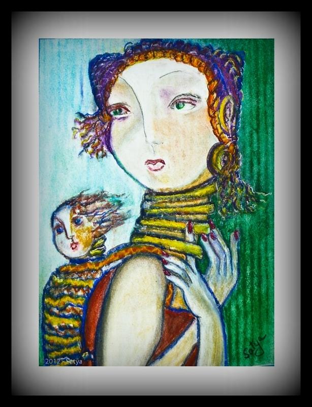 Women Painting - Cultural Beauty Tradition by Satya Winkelman Women Painting - Cultural Beauty Tradition by Satya Winkelman