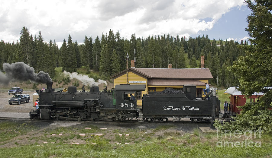 Train Photograph - Cumbres Pass Water Stop by Tim Mulina