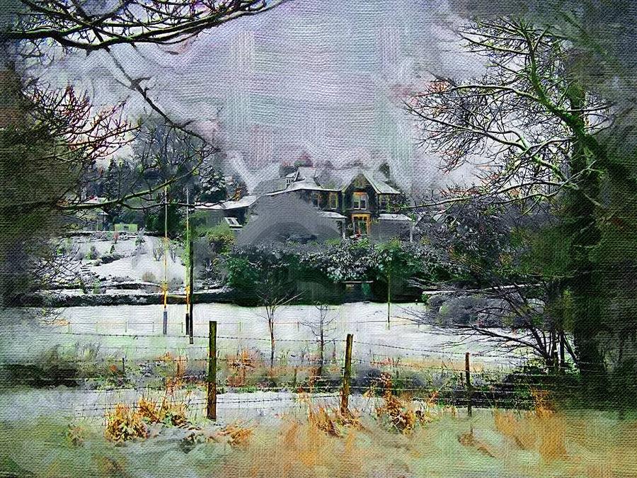 Cumbrian Snowscene Digital Art by Amanda Moore