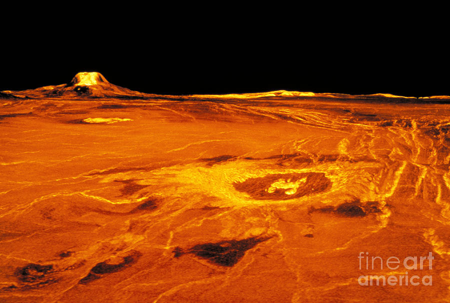 Cunitz Crater Of Venus Photograph by Nasa
