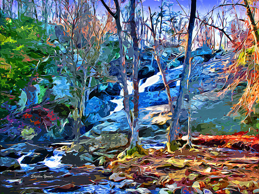 Cunningham Falls Digital Art by Stephen Younts
