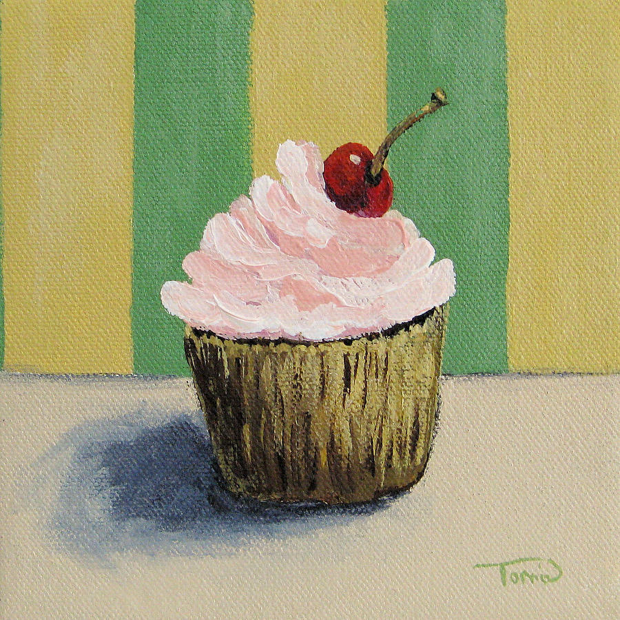 Cupcake 002 Painting by Torrie Smiley