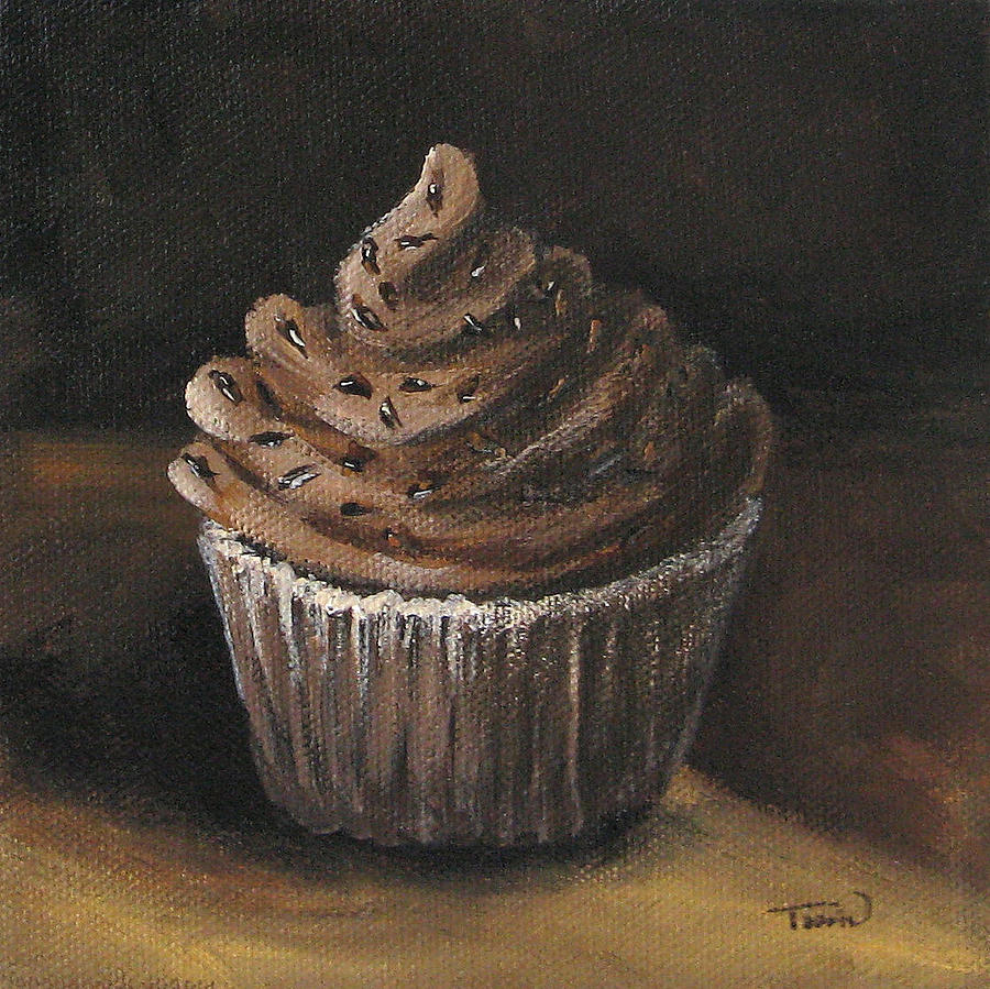 Cupcake 003 Painting by Torrie Smiley