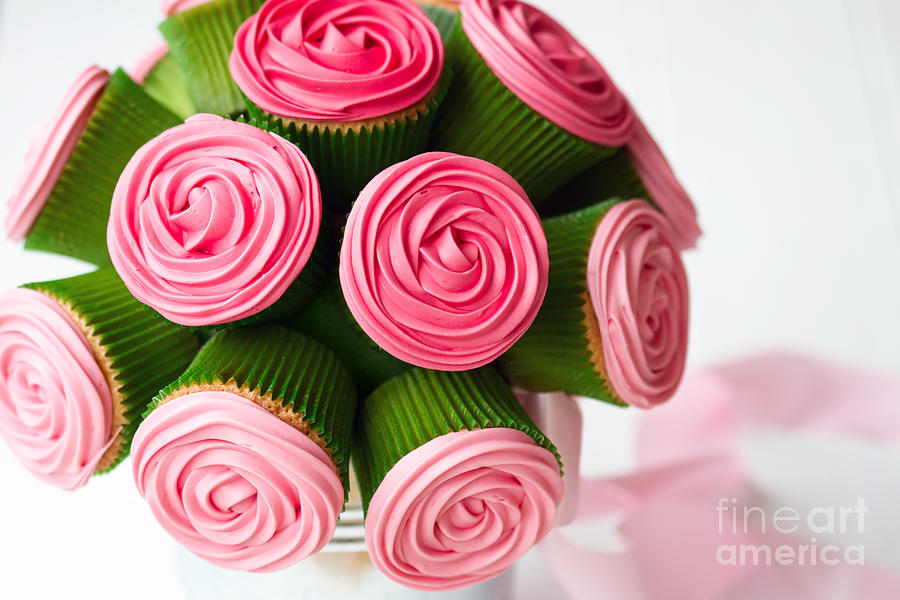 Rose Photograph - Cupcake bouquet by Ruth Black