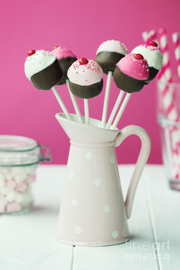 Cupcake cake pops Photograph by Ruth Black