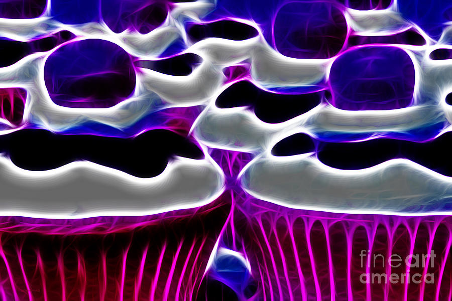 Cupcakes - Electric - Violet Photograph by Wingsdomain Art and Photography