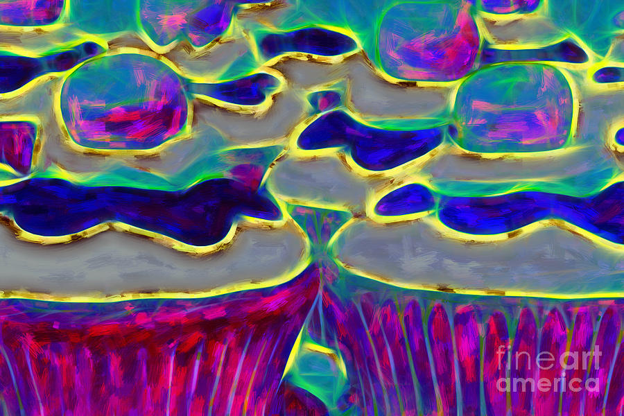 Cake Photograph - Cupcakes v2 - Painterly by Wingsdomain Art and Photography