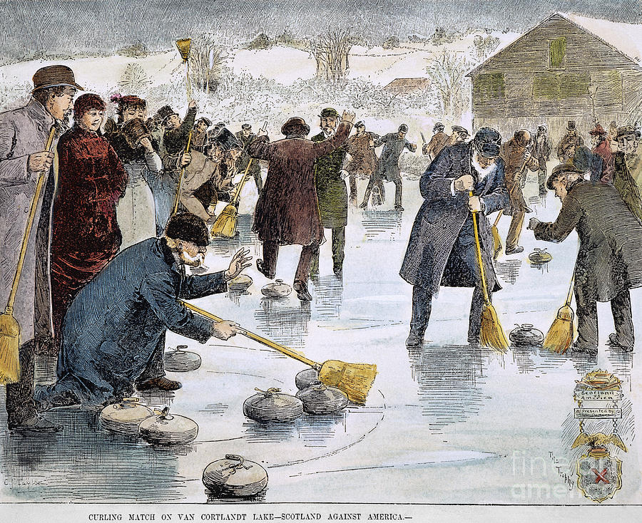 Curling Match, 1884 Photograph by Granger
