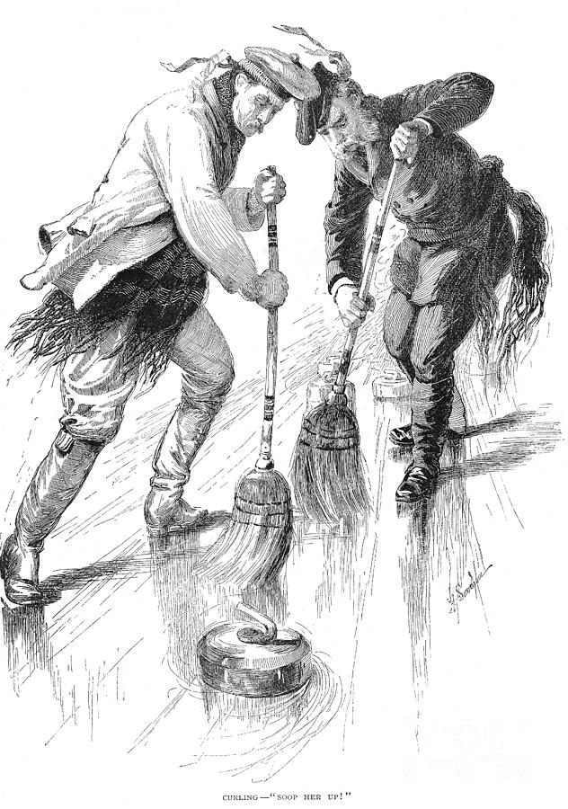 Curling Players, 1885 Photograph by Granger
