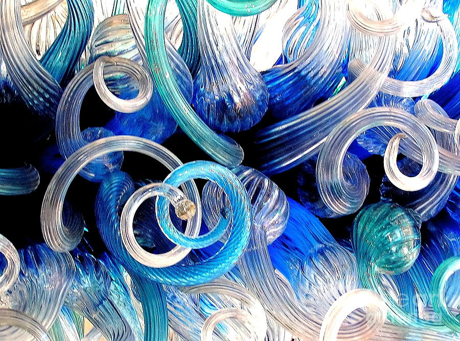 Curls of Blue and Aqua Photograph by Christina A Pacillo