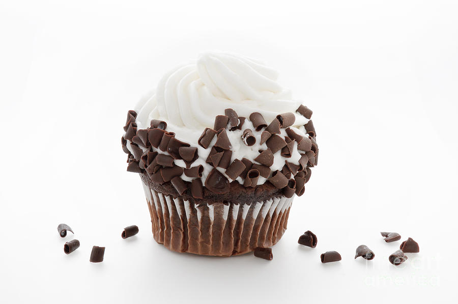 Curly Q Chocolate Cupcake Photograph by Andee Design