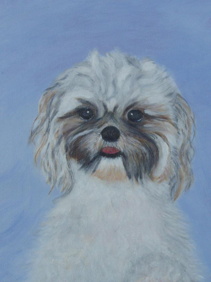 Cute Puppy Painting by Arlene Gibbs - Fine Art America