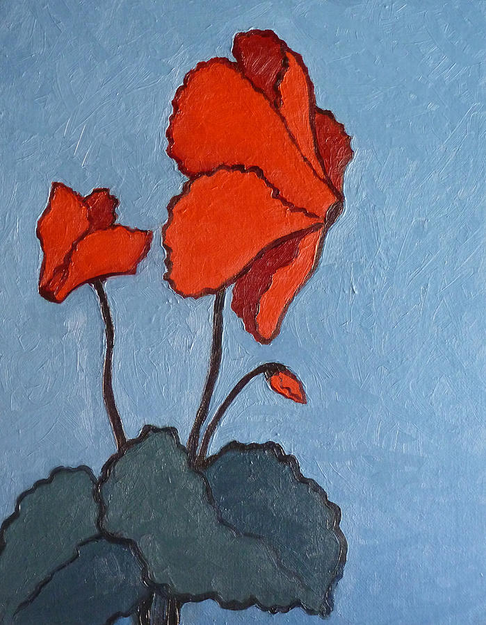 Flower Painting - Cyclamen by Oksana Zotkina