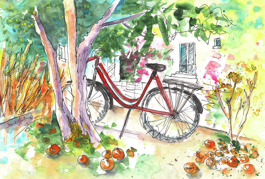 Cycling in Cyprus Painting by Miki De Goodaboom