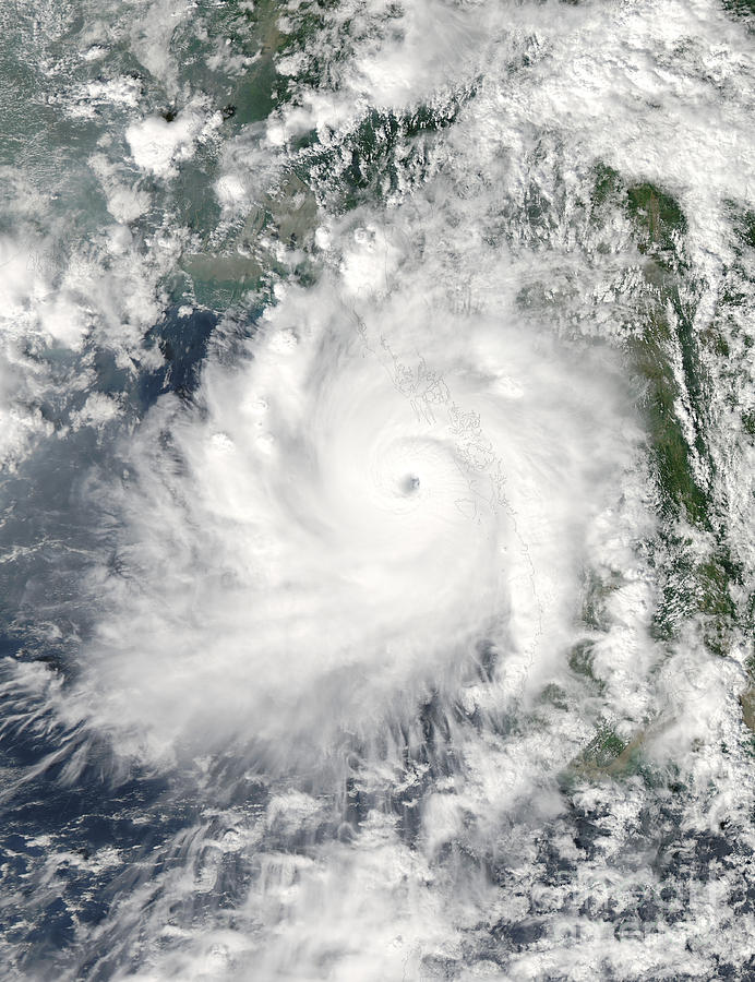 Cyclone Giri Moves Ashore Over Burma Photograph by Stocktrek Images