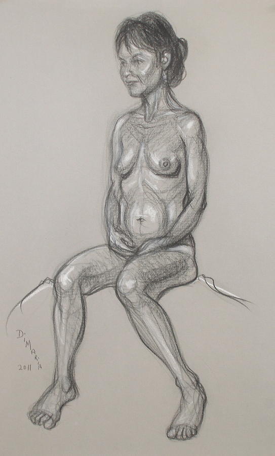 Cynthia Seated   Drawing by Donelli  DiMaria