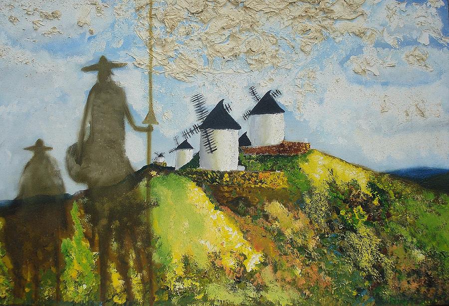 Nature Painting - D. Quixote de la Mancha e Sancho by Mario  Feijoca