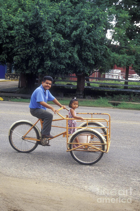 DADS BICYCLE TAXI SERVICE Mexico  Photograph by John  Mitchell