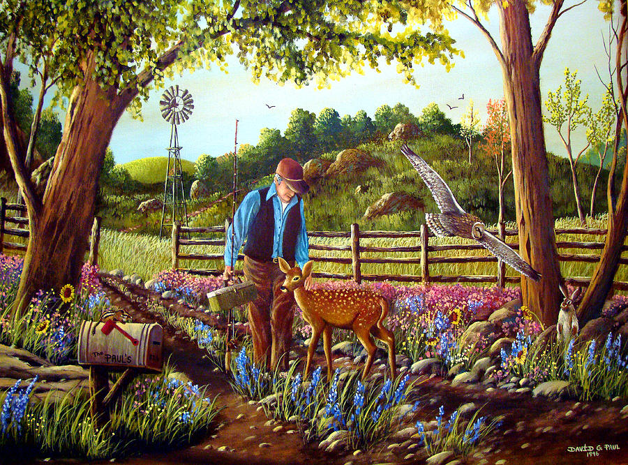 Dads Friends Painting by David G Paul