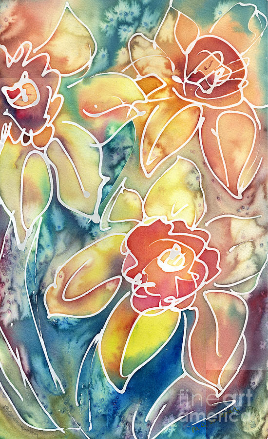 Daffodils Painting by M c Sturman